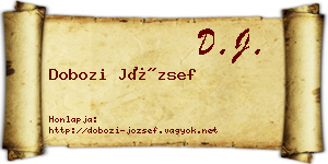 Dobozi József névjegykártya