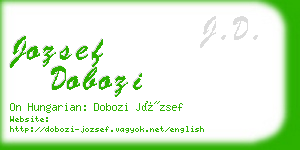 jozsef dobozi business card